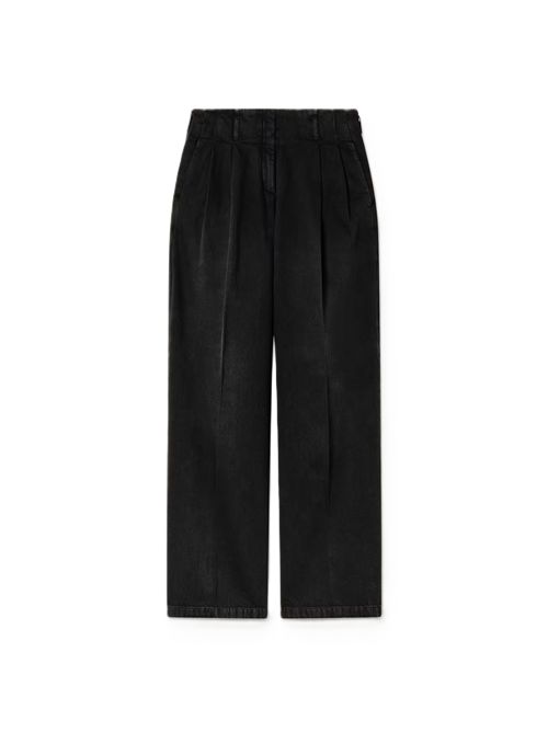 Pantaloni Golden Goose in denim di cotone nero con trattamento lived-in Golden Goose | GWP01203P00234790100